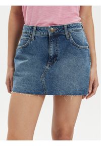 Lee Spódnica jeansowa 112349008 Niebieski Regular Fit. Kolor: niebieski. Materiał: lyocell, bawełna #1