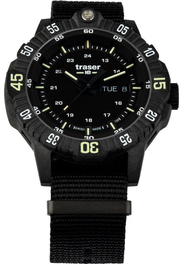 Zegarek Traser Zegarek męski Traser TS-110722 czarny. Kolor: czarny