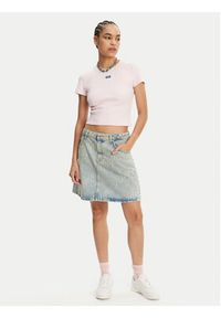 Hugo - HUGO Spódnica jeansowa Gami 50534755 Niebieski Regular Fit. Kolor: niebieski. Materiał: bawełna