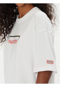Hunter T-Shirt Abele UNISEX HARU0007251 Biały Regular Fit. Kolor: biały. Materiał: bawełna #7