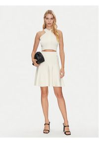 Guess Spódnica midi W5GD0U Z2XY0 Biały Regular Fit. Kolor: biały. Materiał: wiskoza