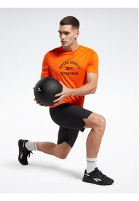 Reebok T-Shirt Training Graphic IC7665 Pomarańczowy Active Fit. Kolor: pomarańczowy. Materiał: syntetyk #4