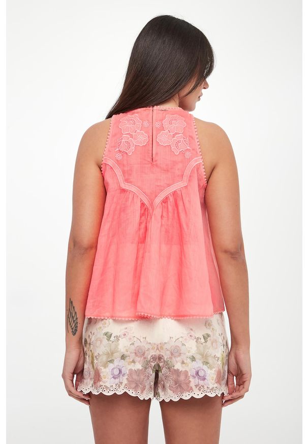 Twinset Milano - Top damski z haftem TWINSET. Wzór: haft