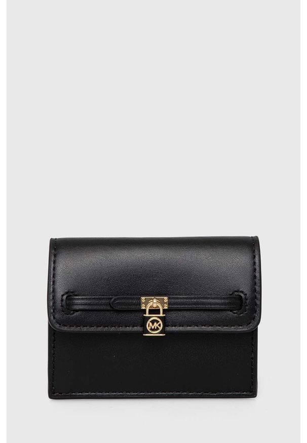 MICHAEL Michael Kors portfel skórzany damski kolor czarny. Kolor: czarny. Materiał: skóra