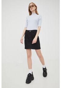 Vero Moda spódnica kolor czarny mini prosta. Kolor: czarny. Materiał: tkanina, bawełna, materiał #2