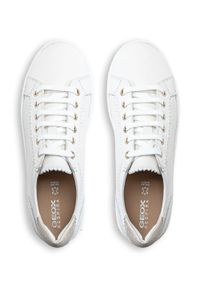 Geox - Sneakersy damskie białe GEOX D Skyely. Kolor: biały. Materiał: materiał. Sport: bieganie