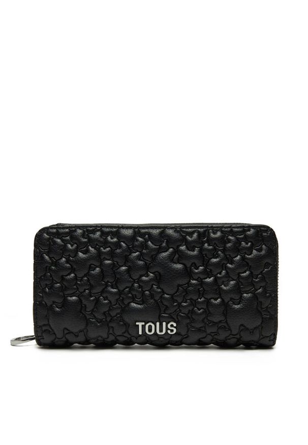 Tous - TOUS Portfel Puffy Bear 2002186351 Czarny. Kolor: czarny. Materiał: skóra