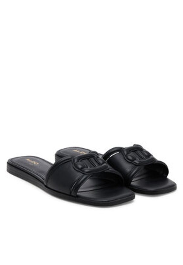 Aldo Klapki Liaudin 13966737 Czarny. Kolor: czarny. Materiał: skóra