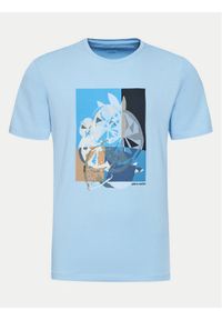 Pierre Cardin T-Shirt C5 21070.2103 Błękitny Modern Fit. Kolor: niebieski. Materiał: bawełna