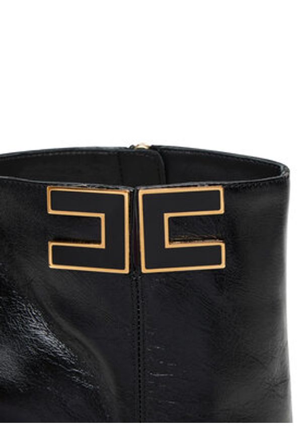 Elisabetta Franchi Botki SA-91B-57E2-V870 Czarny. Kolor: czarny. Materiał: skóra