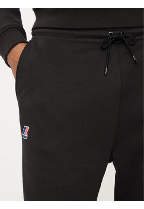 K-Way Spodnie dresowe Le Vrai Creuse K11516W Czarny Slim Fit. Kolor: czarny. Materiał: bawełna, syntetyk
