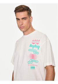 Replay T-Shirt MMG334.000.23454 Biały Oversize. Kolor: biały. Materiał: bawełna