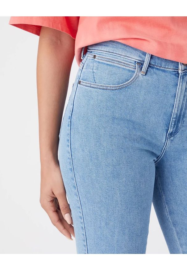 Wrangler - WRANGLER HIGH RISE SKINNY DAMSKIE SPODNIE JEANSOWE CALI BLUE W27HXR414 112145963