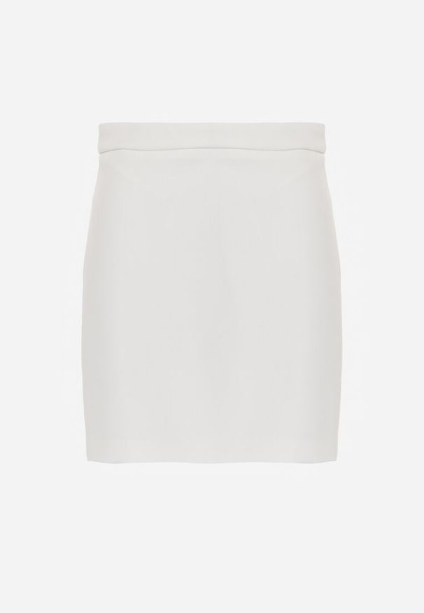 Renee - Biała Ołówkowa Spódnica VICES w Stylu Basic Fretima. Okazja: na co dzień, na komunię. Kolor: biały. Materiał: dzianina. Styl: casual, elegancki