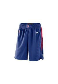 Spodnie koszykarskie męskie Nike Nba Los Angeles Clippers. Kolor: niebieski. Długość: krótkie