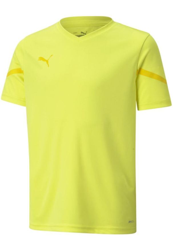 Koszulka dziecięca Puma Teamflash Fluo Geel 128 - Sportowa i oddychająca. Kolor: żółty. Materiał: poliester, jersey. Sport: piłka nożna
