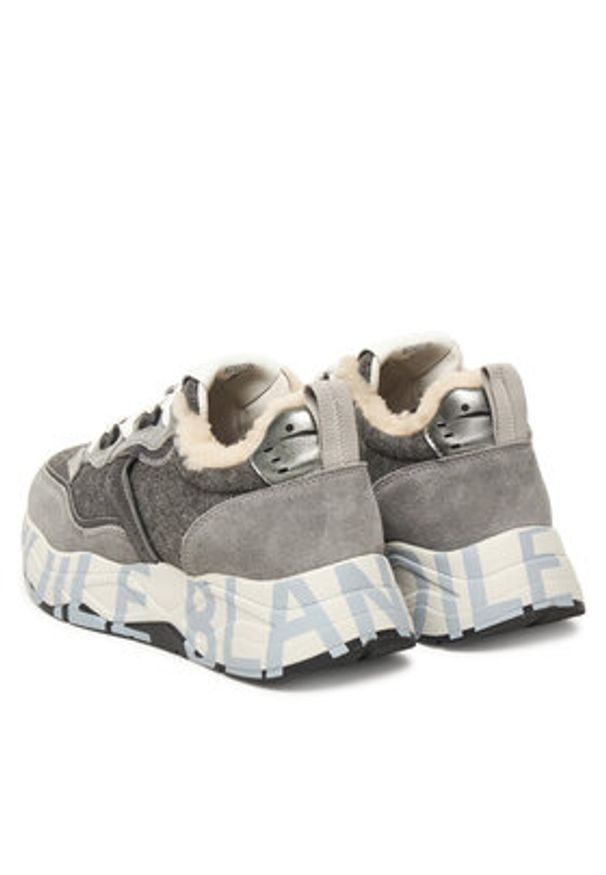 Voile Blanche Sneakersy Club105 FUR. 2019460-01 Szary. Kolor: szary. Materiał: skóra, zamsz
