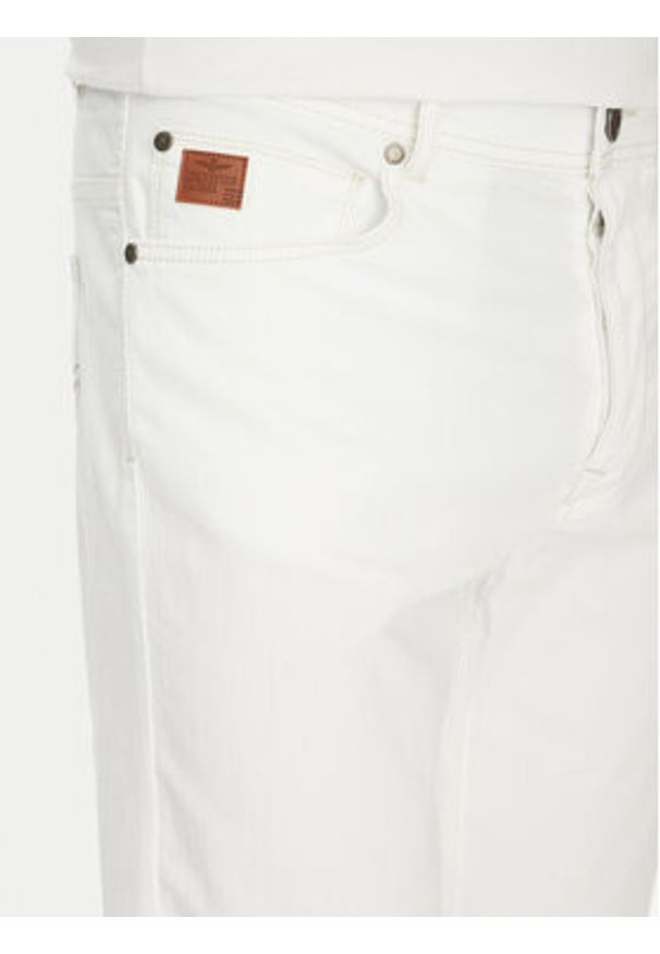 Aeronautica Militare Spodnie materiałowe 251PJ205CT3551 Biały Regular Fit. Kolor: biały. Materiał: bawełna