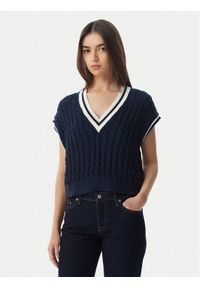 Tommy Jeans Sweter DW0DW22927 Granatowy Regular Fit. Kolor: niebieski. Materiał: bawełna #1