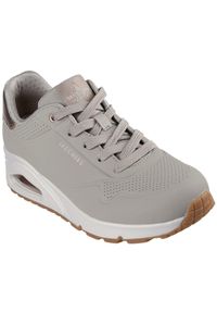 skechers - Adidasy Skechers Uno - Golden Air, Kobiety. Kolor: szary. Materiał: syntetyk, materiał. Sport: fitness