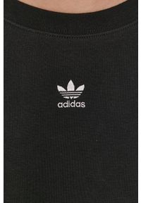 adidas Originals Bluza H06660 damska kolor czarny gładka. Kolor: czarny. Materiał: bawełna, poliester. Długość rękawa: długi rękaw. Długość: długie. Wzór: gładki #5