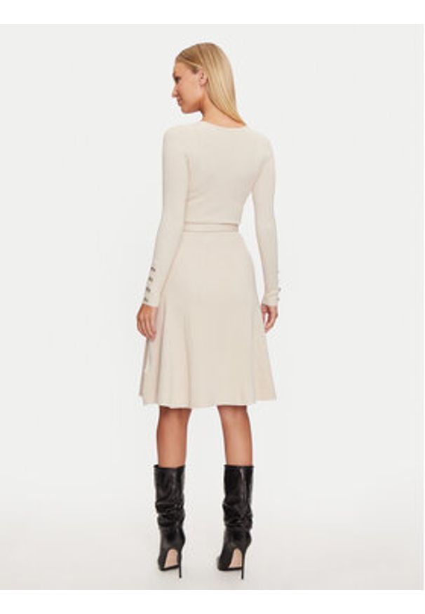 Marciano Guess Sukienka dzianinowa Luna 4BGK00 5613Z Écru Regular Fit. Materiał: wiskoza