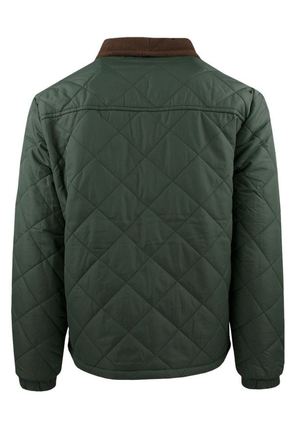 Przejściowa (Delikatnie Ocieplona) Kurtka Pikowana - Brave Soul - Ciemna Oliwka. Materiał: poliester, tkanina. Sezon: wiosna, zima, jesień