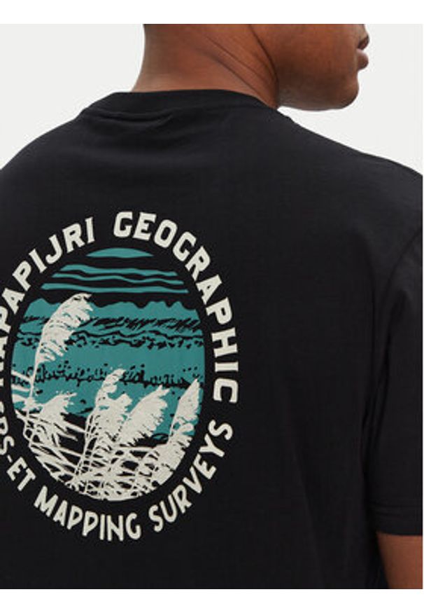 Napapijri T-Shirt S-Vignoni NP0A4ILX Czarny Regular Fit. Kolor: czarny. Materiał: bawełna