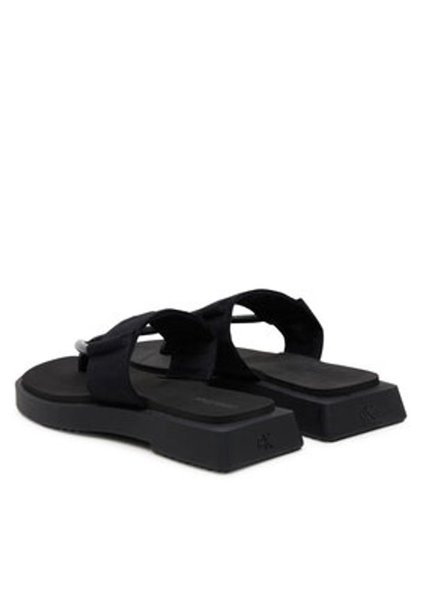 Calvin Klein Jeans Japonki Sq Low Wedge Sandal Rope YW0YW01717 Czarny. Kolor: czarny. Materiał: materiał