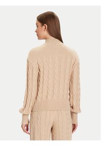 Guess Golf W5BR30 Z1192 Beżowy Regular Fit. Typ kołnierza: golf. Kolor: beżowy. Materiał: syntetyk #2