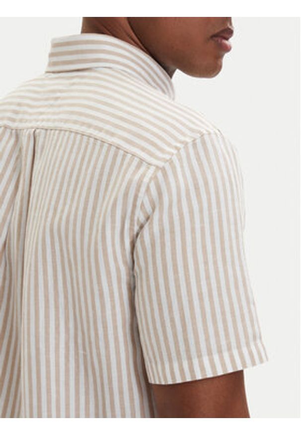 TOMMY HILFIGER - Tommy Hilfiger Koszula MW0MW42449 Beżowy jasny Regular Fit. Kolor: beżowy. Materiał: bawełna