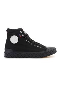 Buty do chodzenia unisex Palladium Palla Ace Cvs Mid. Wysokość cholewki: za kostkę. Zapięcie: sznurówki. Kolor: czarny. Materiał: guma, materiał, tkanina, syntetyk. Szerokość cholewki: normalna. Sport: turystyka piesza