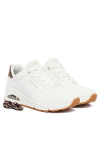 skechers - Skechers Sneakersy Uno 177093/WHLD Biały. Kolor: biały. Materiał: skóra