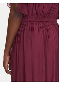 Dixie Sukienka letnia A207W017A Bordowy Regular Fit. Kolor: czerwony. Materiał: jedwab, wiskoza. Sezon: lato #5
