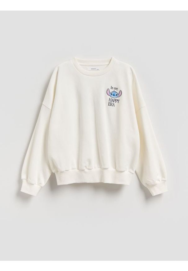 Reserved - Bluza Lilo i Stitch - złamana biel. Materiał: bawełna