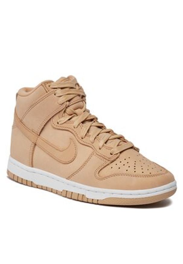 Nike Sneakersy Dunk High Prm Mf DX2044 201 Beżowy. Kolor: beżowy. Materiał: nubuk, skóra