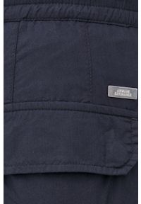 Armani Exchange spodnie dresowe bawełniane męskie kolor granatowy gładkie. Kolor: niebieski. Materiał: dresówka, bawełna. Wzór: gładki
