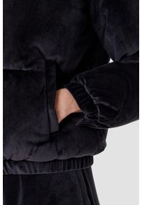 Guess - GUESS Сzarna zamszowa kurtka damska Couture Puffer, Rozmiar S. Kolor: czarny. Materiał: zamsz #4