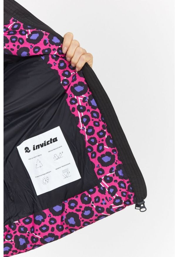 Invicta - INVICTA Różowa kurtka damska w cętki, Rozmiar XS. Kolor: różowy