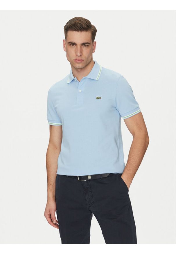 Lacoste Polo PH9875 Błękitny Regular Fit. Typ kołnierza: polo. Kolor: niebieski. Materiał: bawełna
