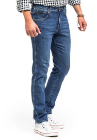 Wrangler - WRANGLER TEXAS SLIM MĘSKIE SPODNIE JEANSOWE BRUISED BLUE W12SKN32M #7