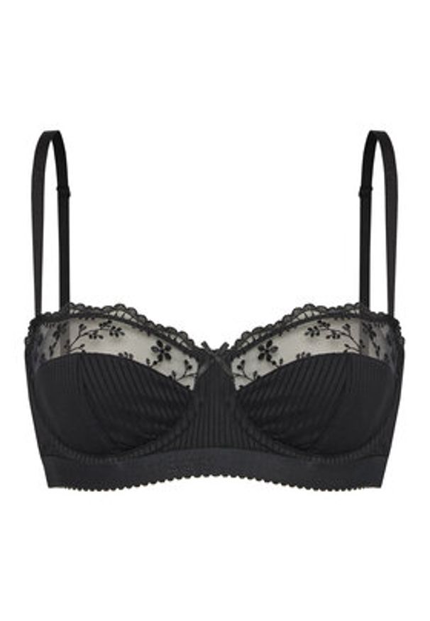 Guess Biustonosz z fiszbiną O5GC06 KCQ60 Czarny. Kolor: czarny. Materiał: syntetyk