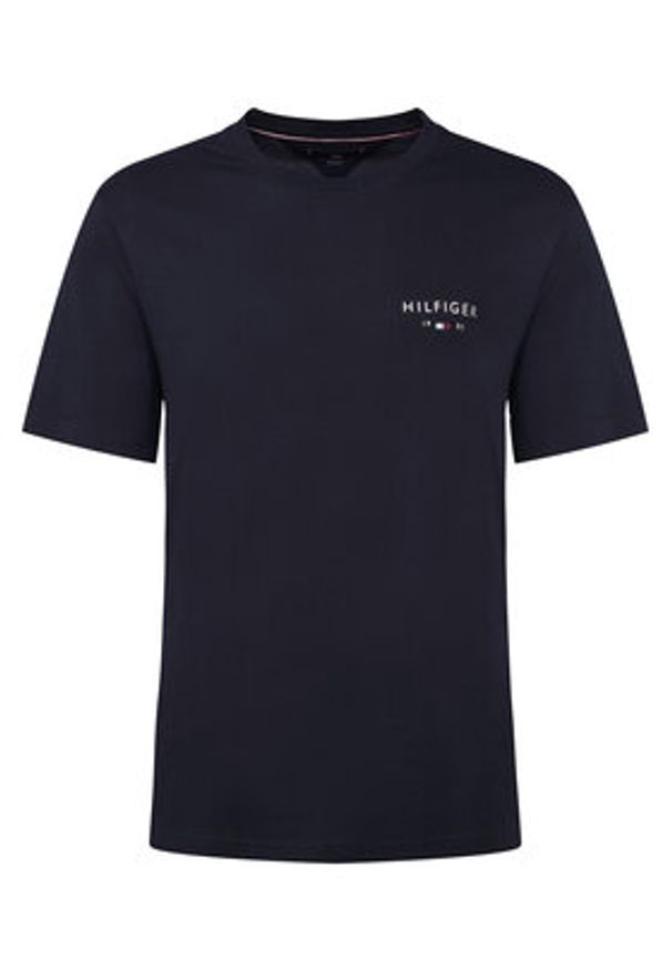 TOMMY HILFIGER - Tommy Hilfiger T-Shirt Brand Love MW0MW41456 Granatowy Regular Fit. Kolor: niebieski. Materiał: bawełna
