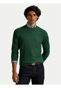 Polo Ralph Lauren Sweter 710918163521 Zielony Regular Fit. Typ kołnierza: polo. Kolor: zielony. Materiał: bawełna #1