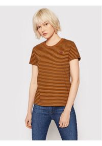 Levi's® T-Shirt Perfect 39185-0162 Brązowy Regular Fit. Kolor: brązowy. Materiał: bawełna