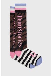 Femi Stories skarpetki Snows. Kolor: brązowy. Materiał: bawełna, włókno, materiał #1
