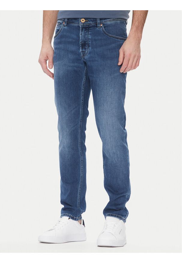 Bugatti Jeansy 3108D 76671C Niebieski Slim Fit. Kolor: niebieski