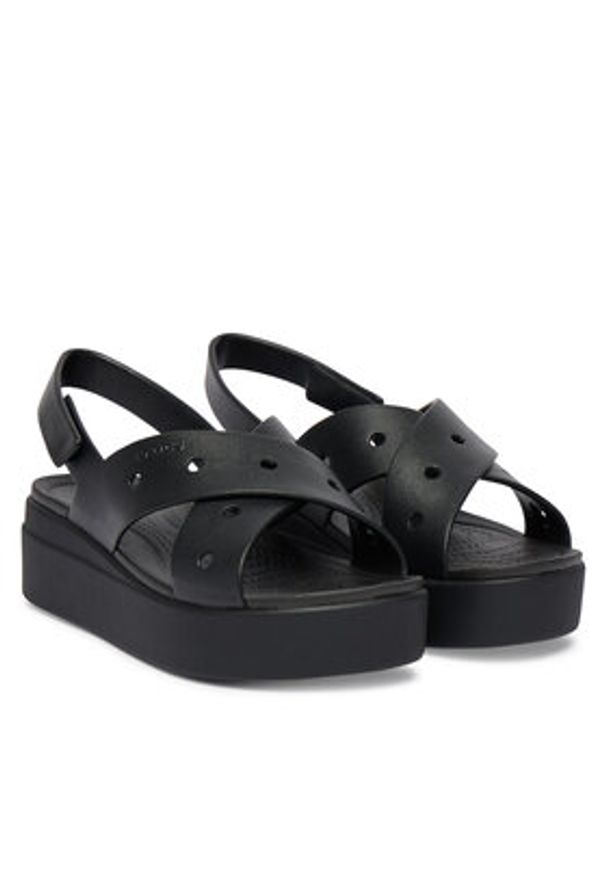 Crocs Sandały Brooklyn 4U Cross Strap Sandal 212254 Czarny. Kolor: czarny