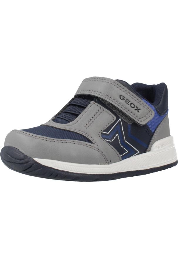 Geox - Buty GEOX B RISHON BOY Szary. Kolor: szary. Materiał: syntetyk, tkanina. Sport: turystyka piesza