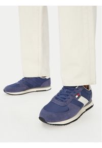 Tommy Jeans Sneakersy Tjm Eva Runner Mix Material EM0EM01737 Niebieski. Kolor: niebieski. Materiał: skóra, zamsz #1